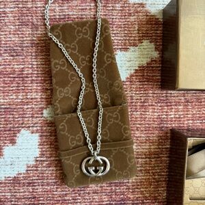 Gucci Silver Chain with original Box & Pouch
